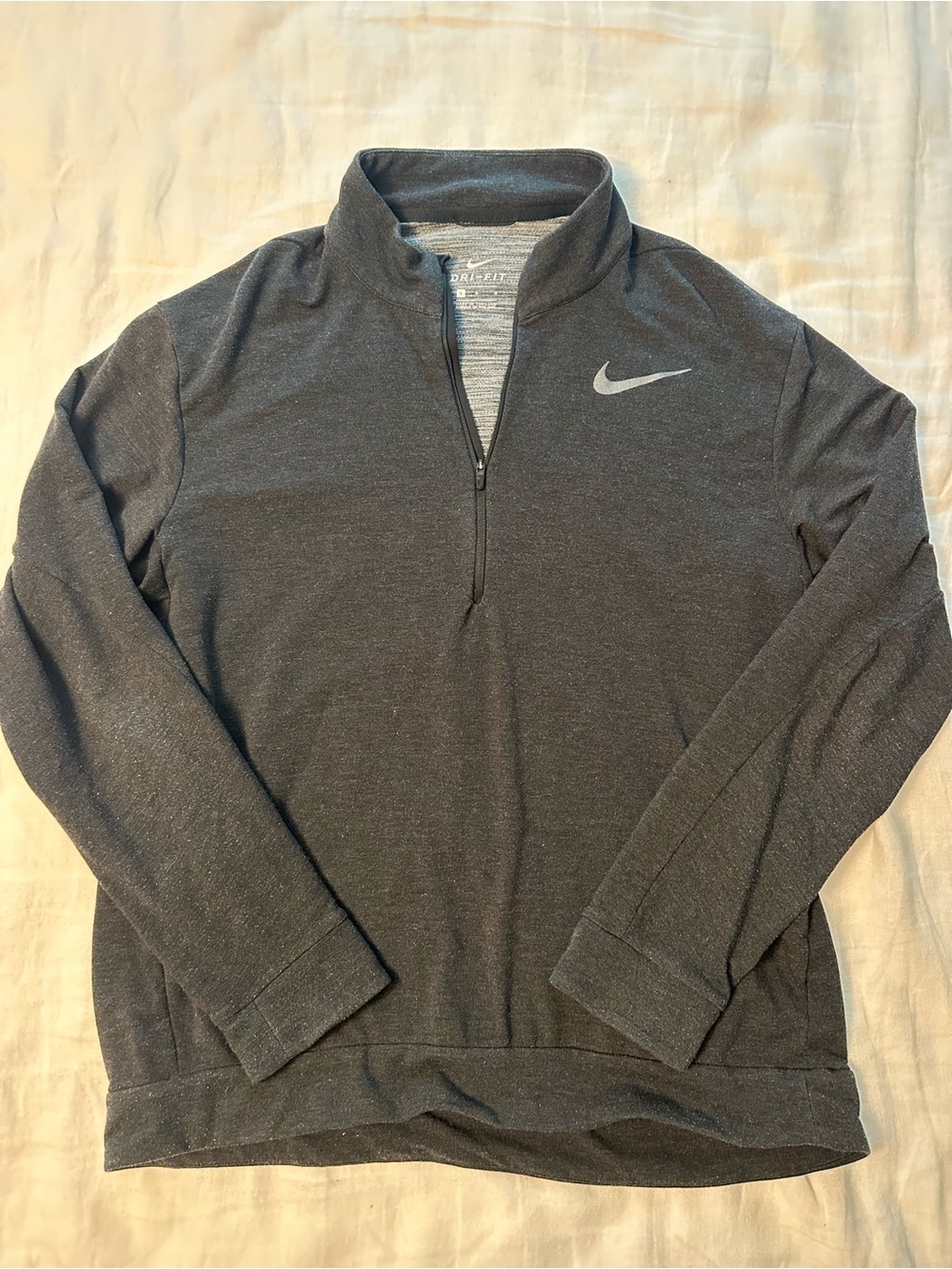 Nike Dark Gray Quarter-Zip Performance Pullover